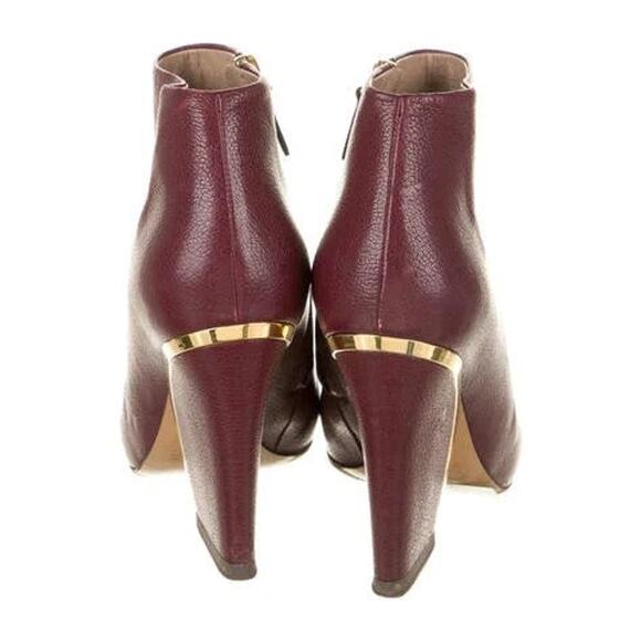Chloé Leather Heeled Boots - 40 - Picture 4 of 5